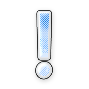 Pastel Blue Exclamation #1 Sticker