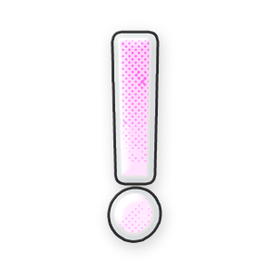 Pastel Pink Exclamation #1 Sticker