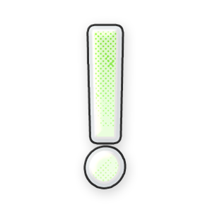 Pastel Green Exclamation #1 Sticker