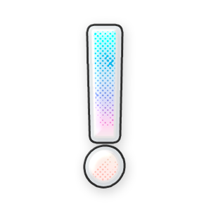Pastel Gradient Exclamation #1 Sticker