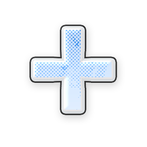 Pastel Blue Plus #1 Sticker