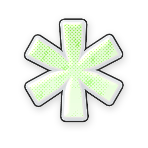 Pastel Green Asterisk #1 Sticker