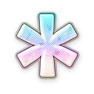 Pastel Gradient Asterisk (Holo) #1 Sticker