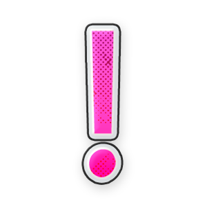 Pink Exclamation #1 Sticker
