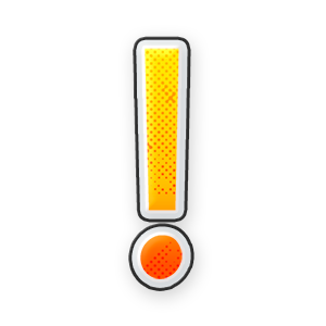 Yellow Exclamation #1 Sticker