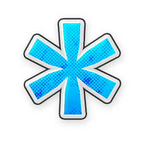 Blue Asterisk #1 Sticker