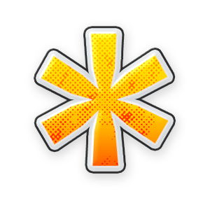 Yellow Asterisk #1 Sticker