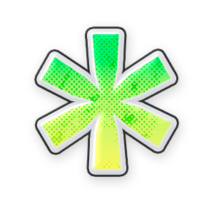 Green Asterisk #1 Sticker