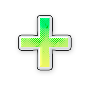 Green Plus #1 Sticker