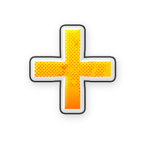 Yellow Plus #1 Sticker